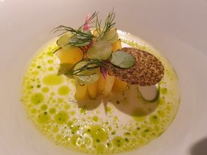 Potato ceviche at Cookies Cream in Berlin