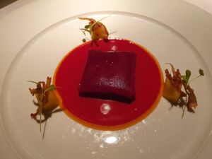 Beetroot and mango at Cookies Cream in Berlin