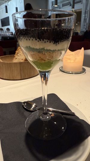 Vegan caviarr  at Cookies Cream in Berlin