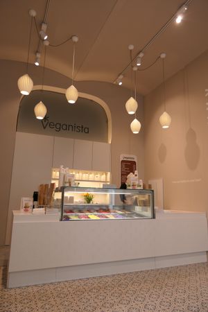 Counter at Veganista Ice Cream VII in Vienna
