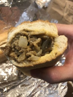 Vegan Impossible Meat Cheesesteak! at Savory Leaf Cafe in Trenton