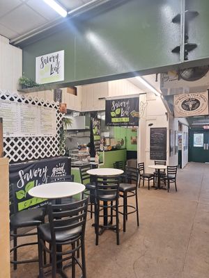 Walking up to at Savory Leaf Cafe in Trenton