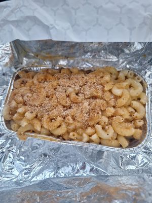 Before digging my fork in. With their home made cheese. at Savory Leaf Cafe in Trenton