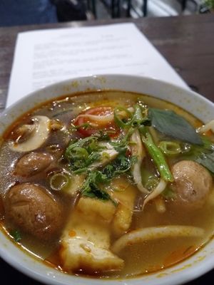 Sweet and sour soup. at Tiato in Berlin