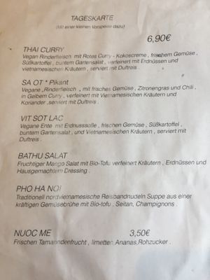 Daily menu in August 2019 at Tiato in Berlin