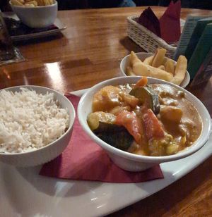 Vegan curry at The Summit Inn in Howth