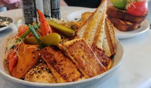 (not so) spicy tofu at Arlo in Brighton