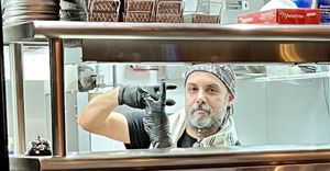 My man VEGAN GANG  at Pythagoras Conscious Food Philosophy in Houston