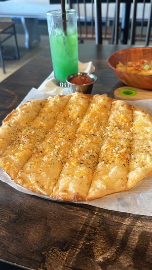 3 cheese bread. Sooo good    at Pythagoras Conscious Food Philosophy in Houston