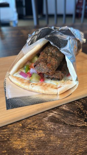 Kabob gyro. A must    at Pythagoras Conscious Food Philosophy in Houston