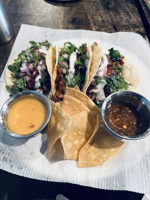 Taco trio  #Veganuary at Pythagoras Conscious Food Philosophy in Houston