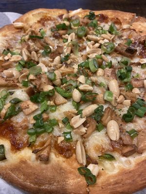 Kung pao pizza - it was fine    at Pythagoras Conscious Food Philosophy in Houston