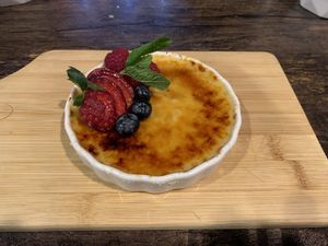 Crème brûlée   at Pythagoras Conscious Food Philosophy in Houston