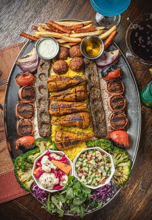 Prince Of Persia at Pythagoras Conscious Food Philosophy in Houston