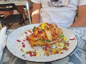 Vegetarian croissant at Kat's Kitchen Brunch Club in Split