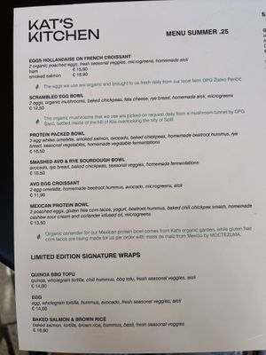 Menü   at Kat's Kitchen Brunch Club in Split