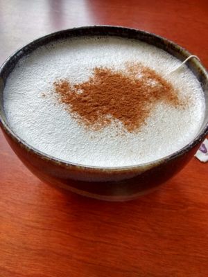 Soy chai latte at Alpine Bakery in Whitehorse