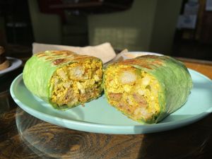 Tree Hugger wrap  at Drunken Monkey Coffee Bar in Orlando