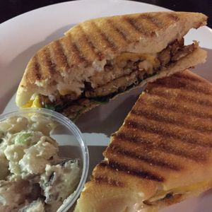 vegan Mexican tempeh sandwich at Drunken Monkey Coffee Bar in Orlando