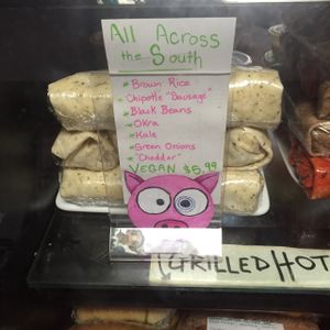 delicious vegan wraps at Drunken Monkey Coffee Bar in Orlando