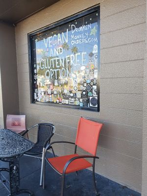 Outside at Drunken Monkey Coffee Bar in Orlando