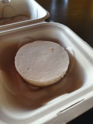 Vegan New York cheesecake at Drunken Monkey Coffee Bar in Orlando