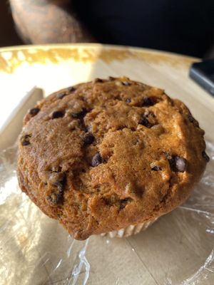 Pumpkin chocolate chip vegan muffin  at Drunken Monkey Coffee Bar in Orlando