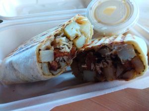 Vegan Peppersteak panini at Drunken Monkey Coffee Bar in Orlando