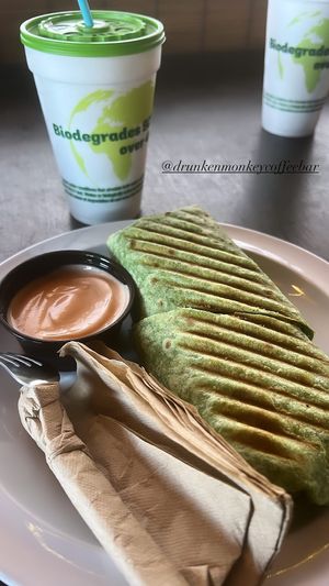 vegan wrap(treehugger wrap)  at Drunken Monkey Coffee Bar in Orlando