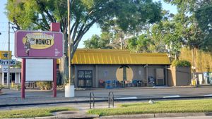 Outside at Drunken Monkey Coffee Bar in Orlando