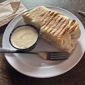 bbq tempeh wrap at Drunken Monkey Coffee Bar in Orlando