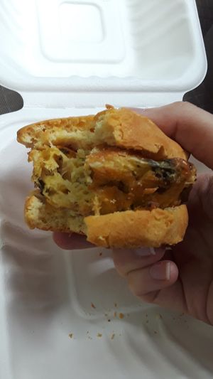 Just Egg and cheeze biscuit.. literally to die for at Drunken Monkey Coffee Bar in Orlando