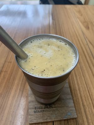 Passion fruit smoothie at The Art Warehouse in San Juan Del Sur