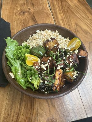 Teriyaki bowl  at The Art Warehouse in San Juan Del Sur
