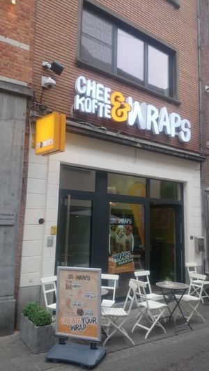 Outside at Chee Kofte & Wraps in Leuven