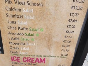 part of menu at Chee Kofte & Wraps in Leuven