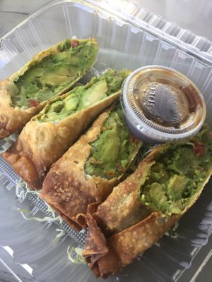 The Fried Avocado Roll. The sweet sauce was a good pairing. at Vegan Thyme in Newbury Park