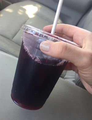 Housemade Hibiscus punch. Definite try! at Vegan Thyme in Newbury Park