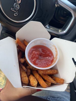 Sweet Potato Fries 😋  at Vegan Thyme in Newbury Park