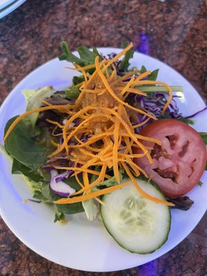 Salad with ginger dressing.  Part of lunch combo. Very fresh!  at Vegan Thyme in Newbury Park