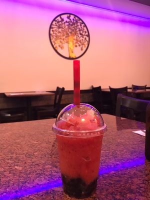 Iced bubble tea at Vegan Thyme in Newbury Park