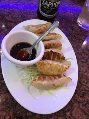 Grilled dumplings at Vegan Thyme in Newbury Park