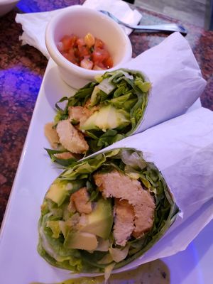 Crispy chicken wrap at Vegan Thyme in Newbury Park