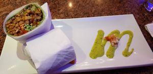 Burrito with "chicken" at Vegan Thyme in Newbury Park