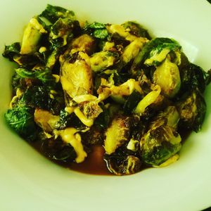 Brussel sprouts at Vegan Thyme in Newbury Park