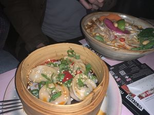 vegan dumplings at Don's Noodle Shop in Tilburg