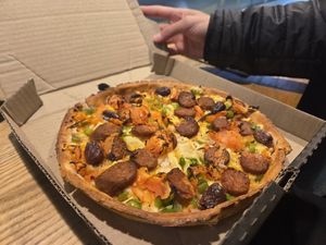 Veggie wrath at Hell Pizza in Christchurch