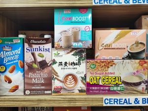 Almond milk at Nutrimax Organic in Central Singapore