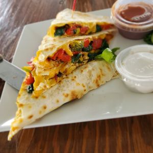 Veggie quesadilla at Colony Diner in Wallingford