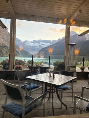 The view!  at Lakeview Lounge in Lake Louise